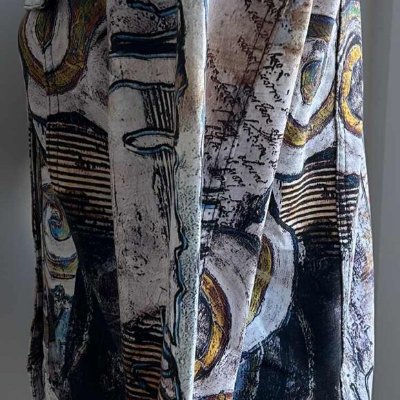 Dolcezza Simply Art Multicolor Abstract-Print Soft Stretch Jacket – US S - Picture 4 of 13